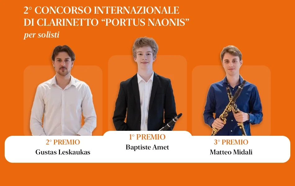 vincitori 2° Concorso Internazionale di Clarinetto 